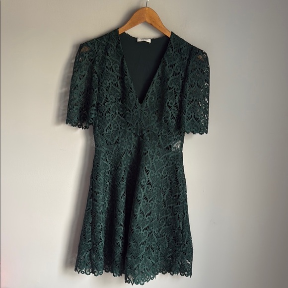 Sandro Hearty Lace Fit & Flare Cocktail Dress Medium - Picture 2 of 16